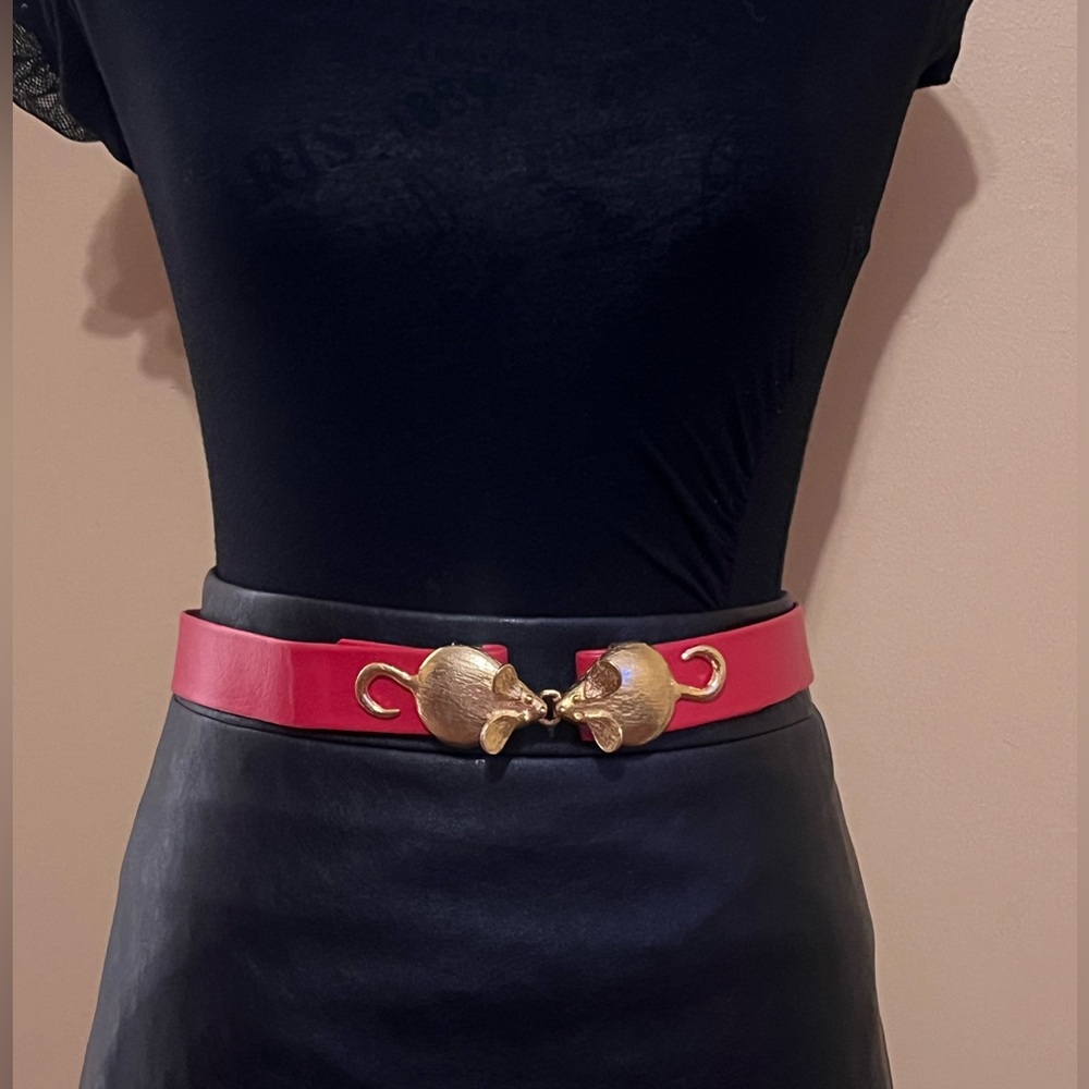 Mimi Di N 1974 vintage red and gol Mouse Belt ajustable - Picture 6 of 11